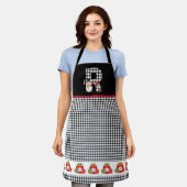 Tablier BW Buffalo Checks Motif Monogramme R | Snowman (Porté)