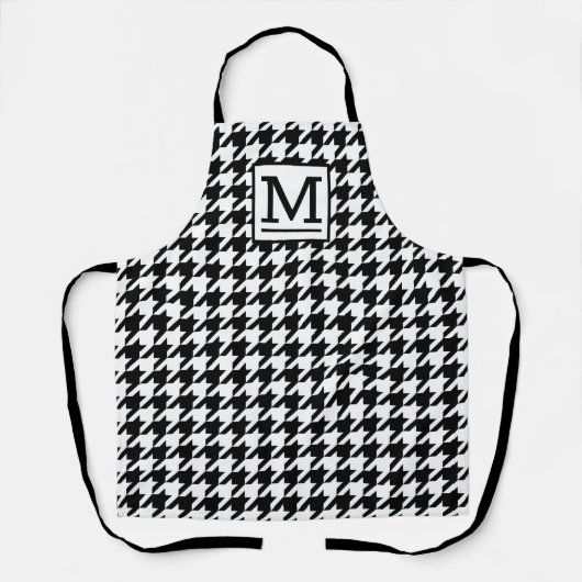Tablier BW Houndstooth Apron monogramme (Recto)