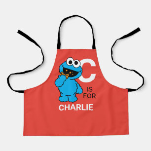 Tablier C est pour Cookie Monster   Ajouter Votre Nom