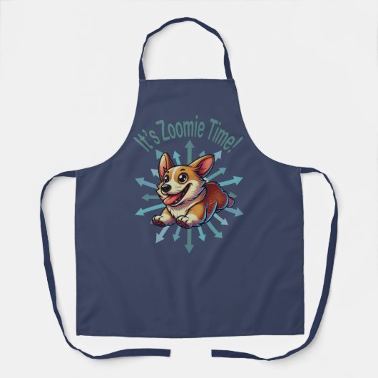 Tablier C’est Zoomie Time Corgi (Recto)