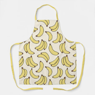 Tablier Cabane Banane Jaune Cuisine Tropicale Rétro