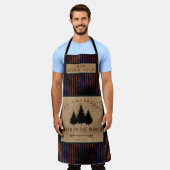Tablier Cabane de nom de famille de campagne moderne avec  (Porté)