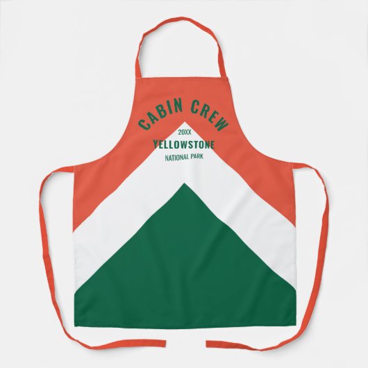 Tablier Cabine Crew Peronalized Destination Retro Rouge Ve (Recto)