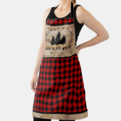 Tablier Cabine de Motif de bois rustique Buffalo Plaid à W (Insitu)