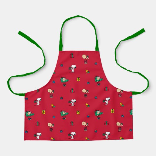 Tablier cacahuètes | Cadeau de Noël Rouge (Recto)