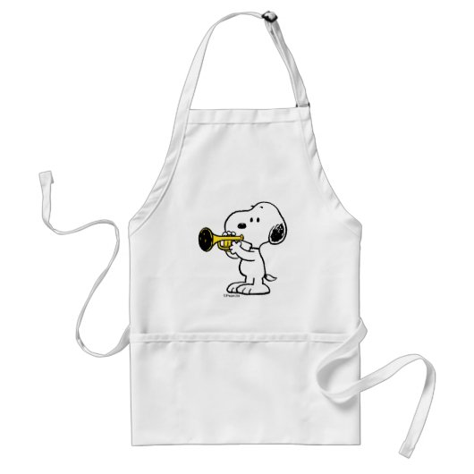 Tablier cacahuètes | Joueur de trompette Snoopy (Devant)
