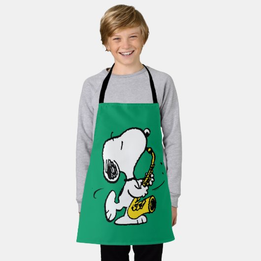 Tablier cacahuètes | Lecteur Snoopy Saxophone (Porté)