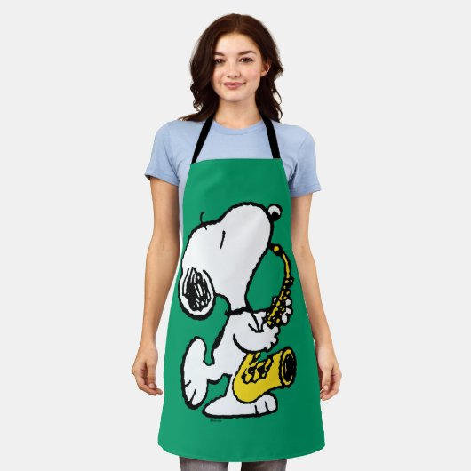 Tablier cacahuètes | Lecteur Snoopy Saxophone (Porté)