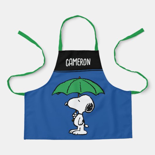 Tablier cacahuètes | Parapluie vert Snoopy (Recto)
