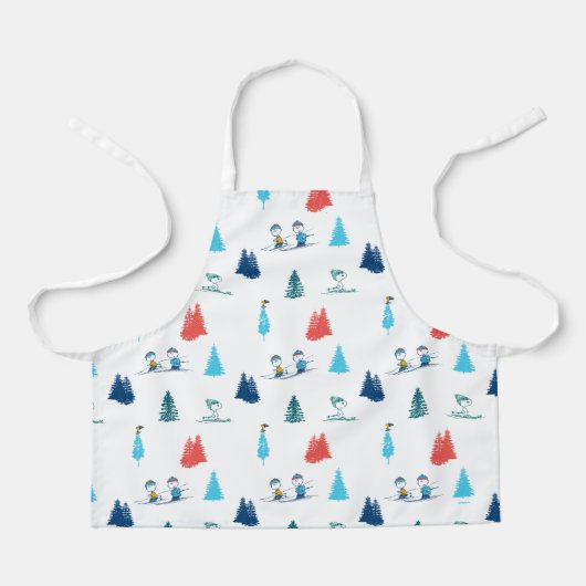 Tablier cacahuètes | Ski d'hiver Motif des pistes (Recto)