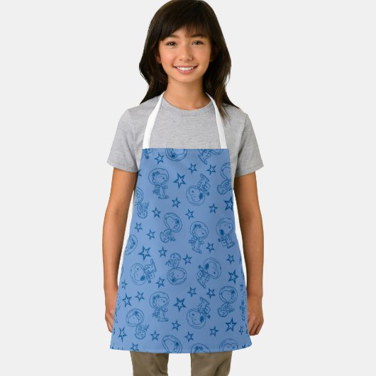 Tablier cacahuètes | Snoopy Blue Space Astronaut Motif (Insitu)
