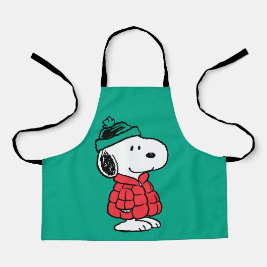 Tablier cacahuètes | Snoopy Chat d'hiver et Casquette (Recto)