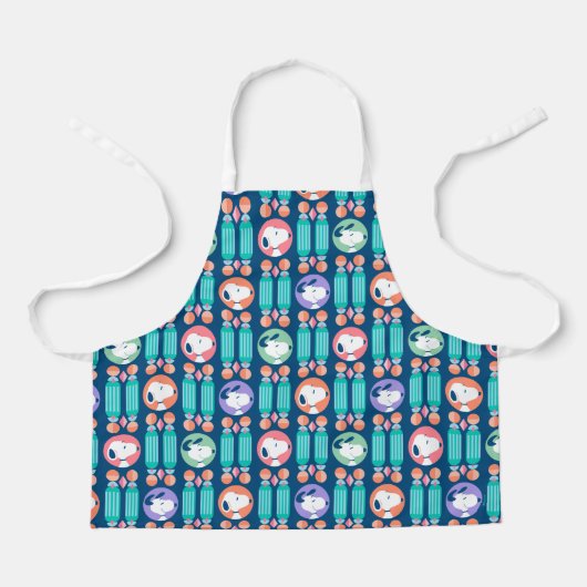 Tablier cacahuètes | Snoopy Dark Blue Deco Dreams Motif (Recto)