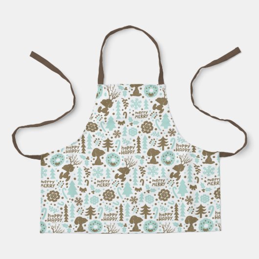Tablier cacahuètes | Snoopy Frosty Motif de Noël (Recto)
