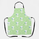 Tablier cacahuètes | Snoopy Green Deco Dreams Motif (Recto)