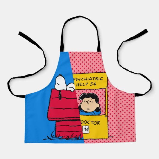 Tablier cacahuètes | Snoopy & Lucy Half & Half (Recto)