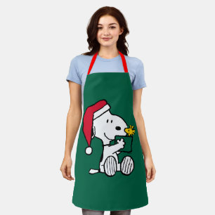 Tablier cacahuètes Snoopy Père Noël & Woodstock Cadeau