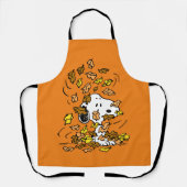Tablier cacahuètes | Snoopy Pile de Feuilles (Recto)