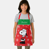 Tablier cacahuètes | Snoopy Santa Claus | Ajouter Votre No (Insitu)