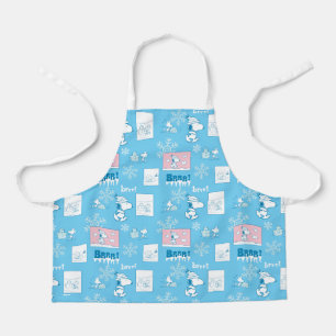 Tablier cacahuètes Snoopy Snow Day Motif