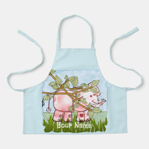 Tablier Cache d'éléphant rose