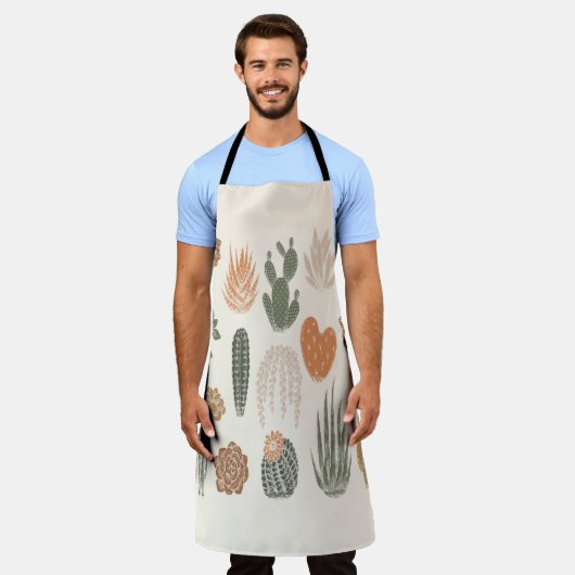 Tablier Cactus et succulent motif sans soudure (Porté)