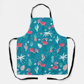 Tablier Cactus Flamant Tropical Ananas (Recto)