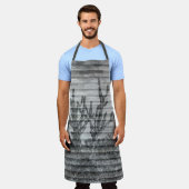 Tablier Cactus Plants On Wood Planks Black And White Photo (Porté)