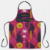 Tablier Cactus rose Fleur Zen Cuisine Sérénité (Recto)