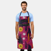 Tablier Cactus rose Fleur Zen Cuisine Sérénité (Porté)