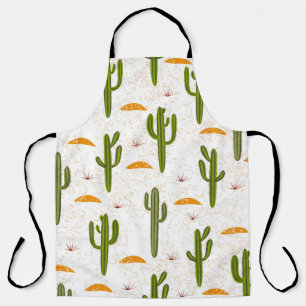 Tablier Cactus Sand : motif transparent de style mexicain.