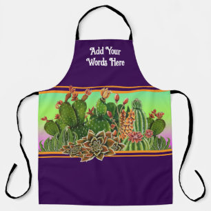 Tablier Cactus & Succulents motif