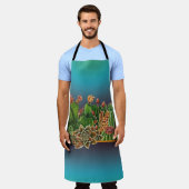 Tablier Cactus & Succulents motif Apron (Porté)