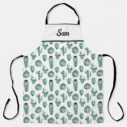 Tablier Cactus sur toute la surface d'impression, Personna (Recto)