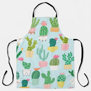 Tablier Cactus vintage motif sans soudure. Cactus ba trans