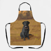 Tablier Cadeau Amoureux des chiens de Black Labrador Retri (Recto)