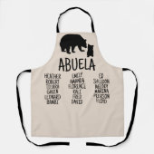 Tablier Cadeau customisé avec les noms de gamin Abuela Bea (Recto)
