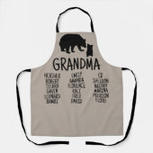 Tablier Cadeau customisé avec les noms de grand-enfant gra (Recto)