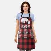 Tablier Cadeau customisé avec les noms de grand-enfant gra (Porté)