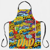 Tablier Cadeau DAD de marque personnalisée - Comic Superhe (Recto)