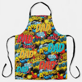 Tablier Cadeau DAD de marque personnalisée - Comic Superhe (Recto)