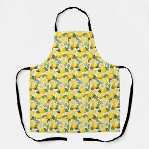 Tablier Cadeau d'anniversaire Citron et fleur sans coutu
