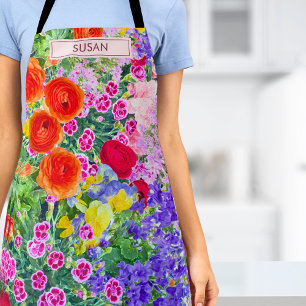 Tablier Cadeau d'anniversaire coloré pour grand-mère - Flo