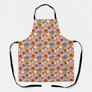 Tablier Cadeau d'anniversaire Composition florale vibran