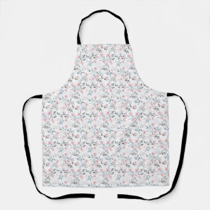 Tablier Cadeau d'anniversaire   Fleurs roses, bleues et gr