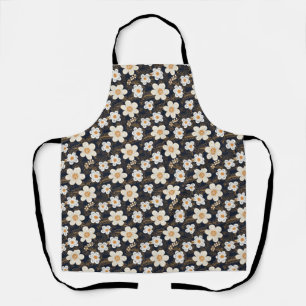 Tablier Cadeau d'anniversaire Floral blanc et orange san