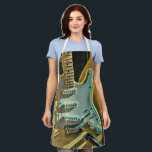 Tablier cadeau d'anniversaire guitariste vintage<br><div class="desc">Cette oeuvre de guitare vintage est adaptée aux joueurs de guitare qui aiment jouer de la guitare. elle peut être offerte en cadeau à un petit ami, une petite amie, ou un papa pour un anniversaire, une fête des pères ou une Saint-Valentin. Le design rétro présente un cadeau d'anniversaire de...</div>