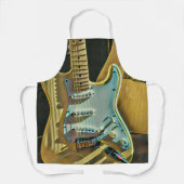 Tablier cadeau d'anniversaire guitariste vintage (Recto)