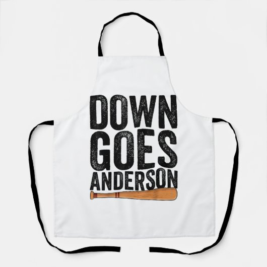 Tablier Cadeau de baseball drôle ANDERSON TOMBE ANDERSON (Recto)