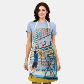 Tablier Cadeau de basket-ball cool (Porté)